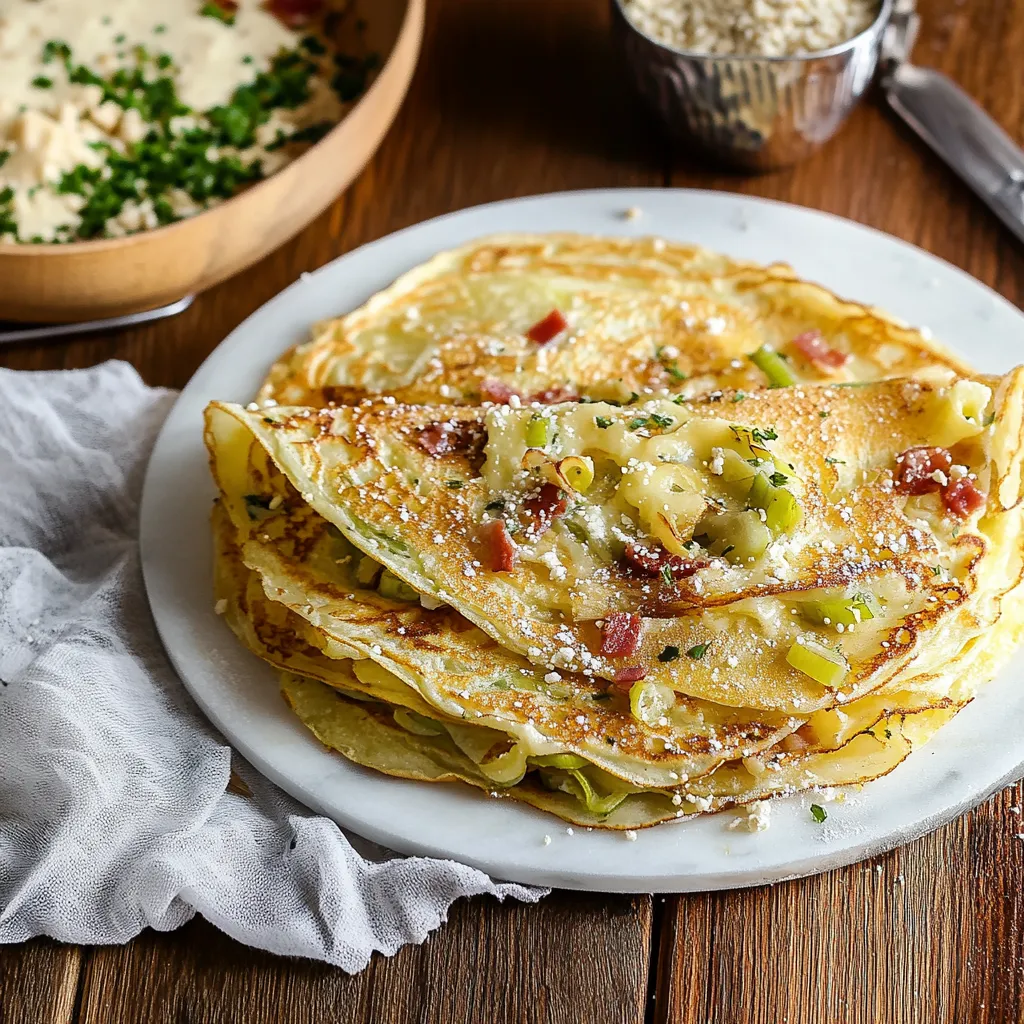 Ceramica con crepes e contorni rustici.