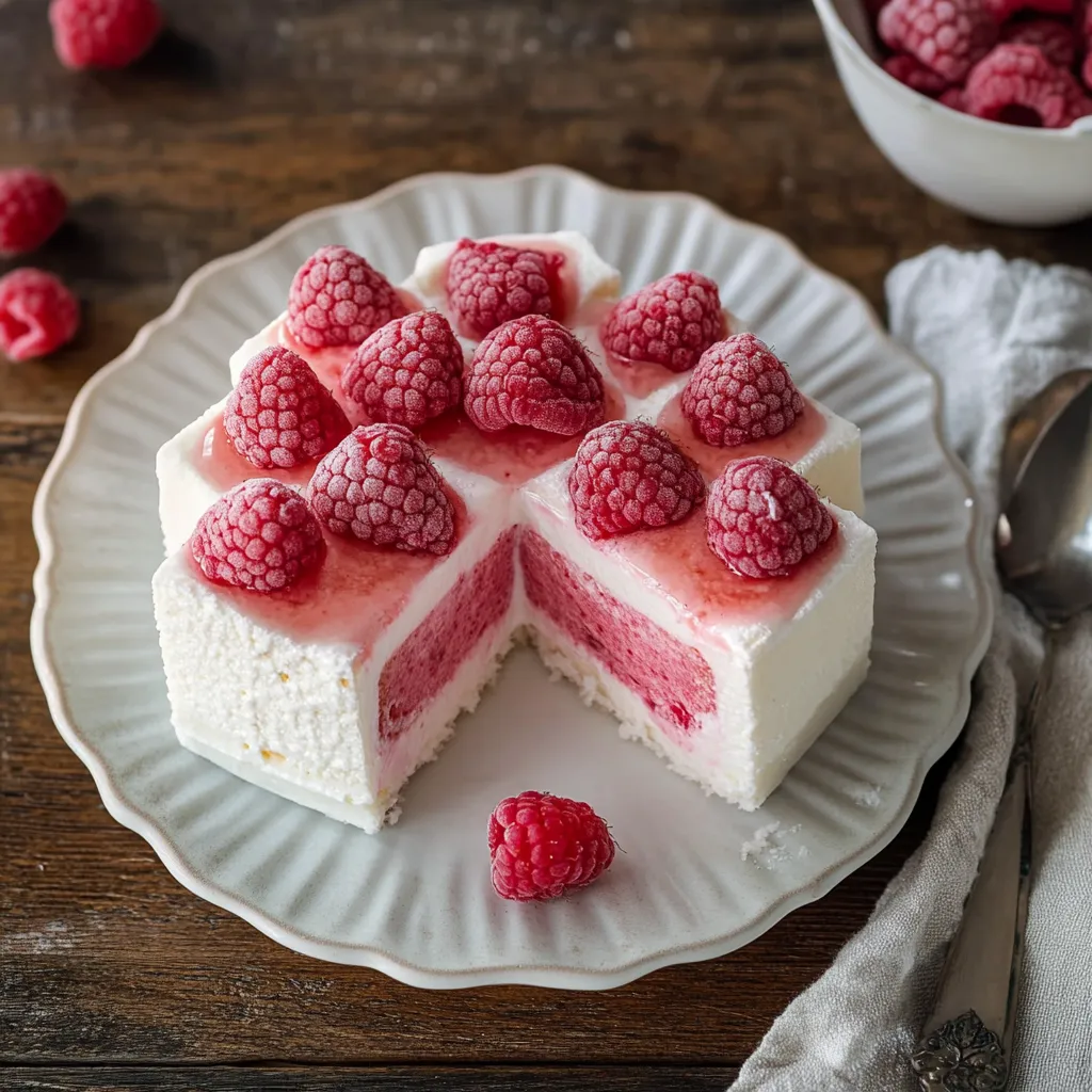 Una torta con frutta rosse.
