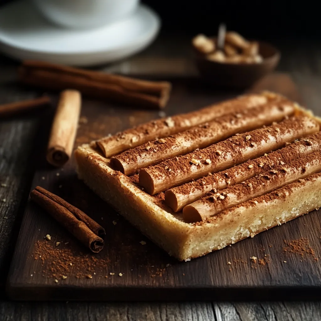 Un piatto di cake con cinnamon e noci.