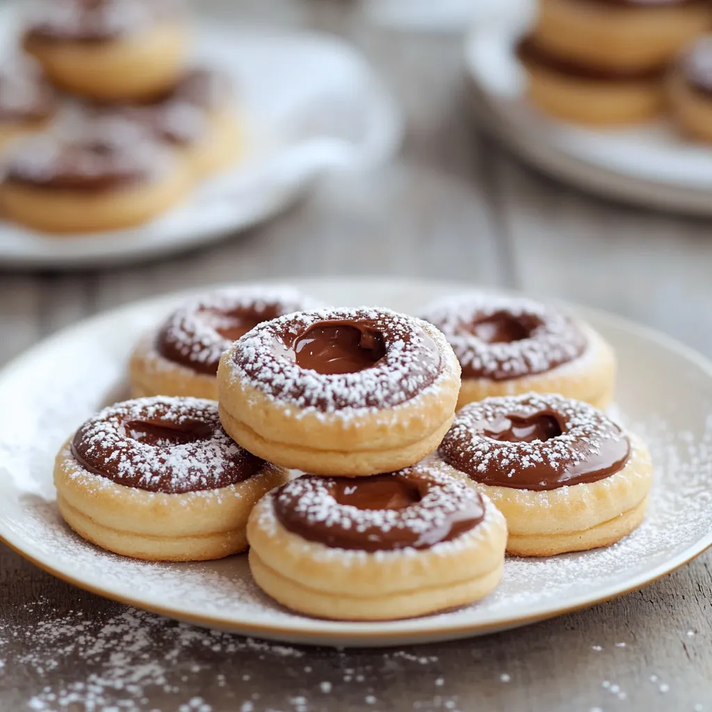 Biscotti italiani con crema alla Nutella.