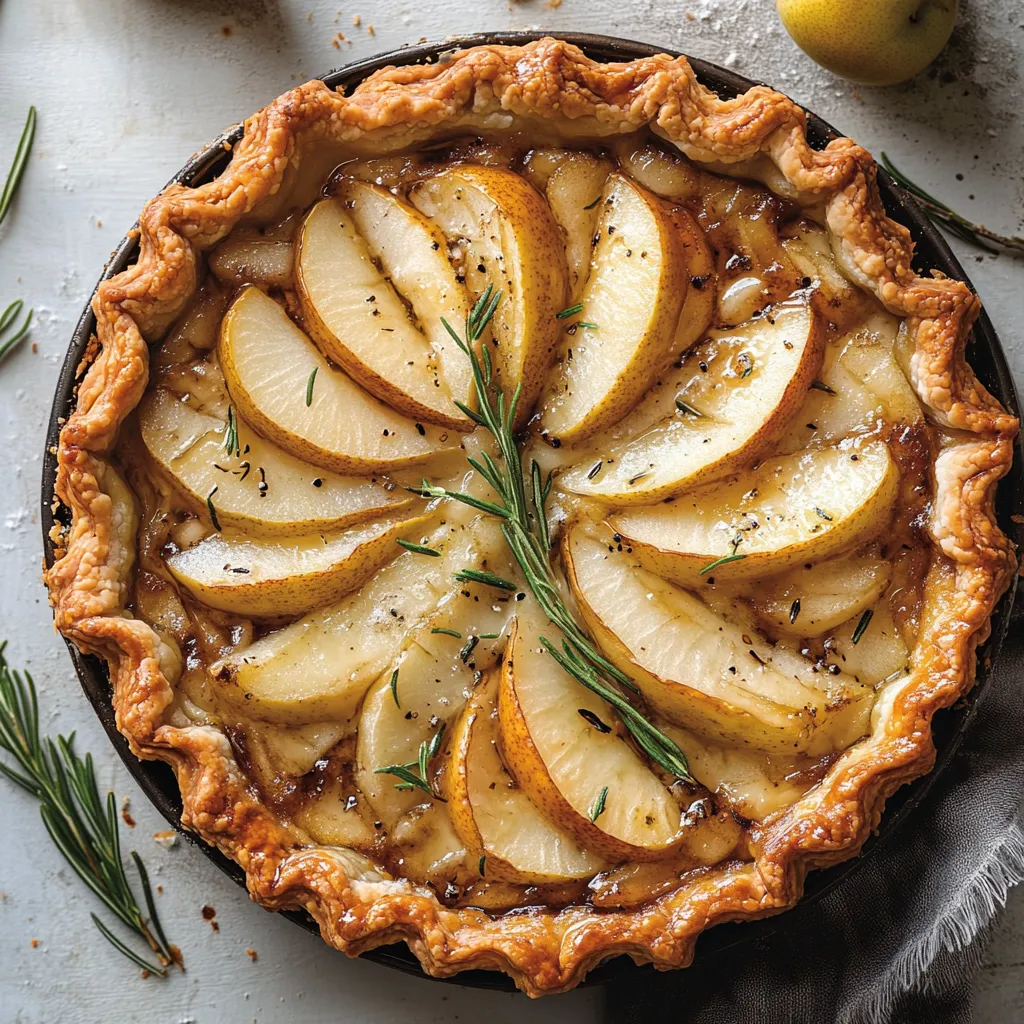 Crostata con frutta e aromi.