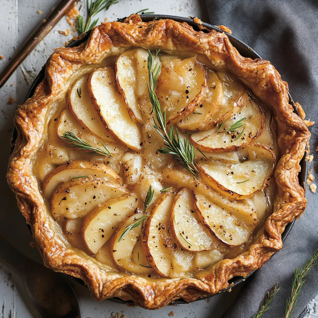 Crostata con frutta e aromi.