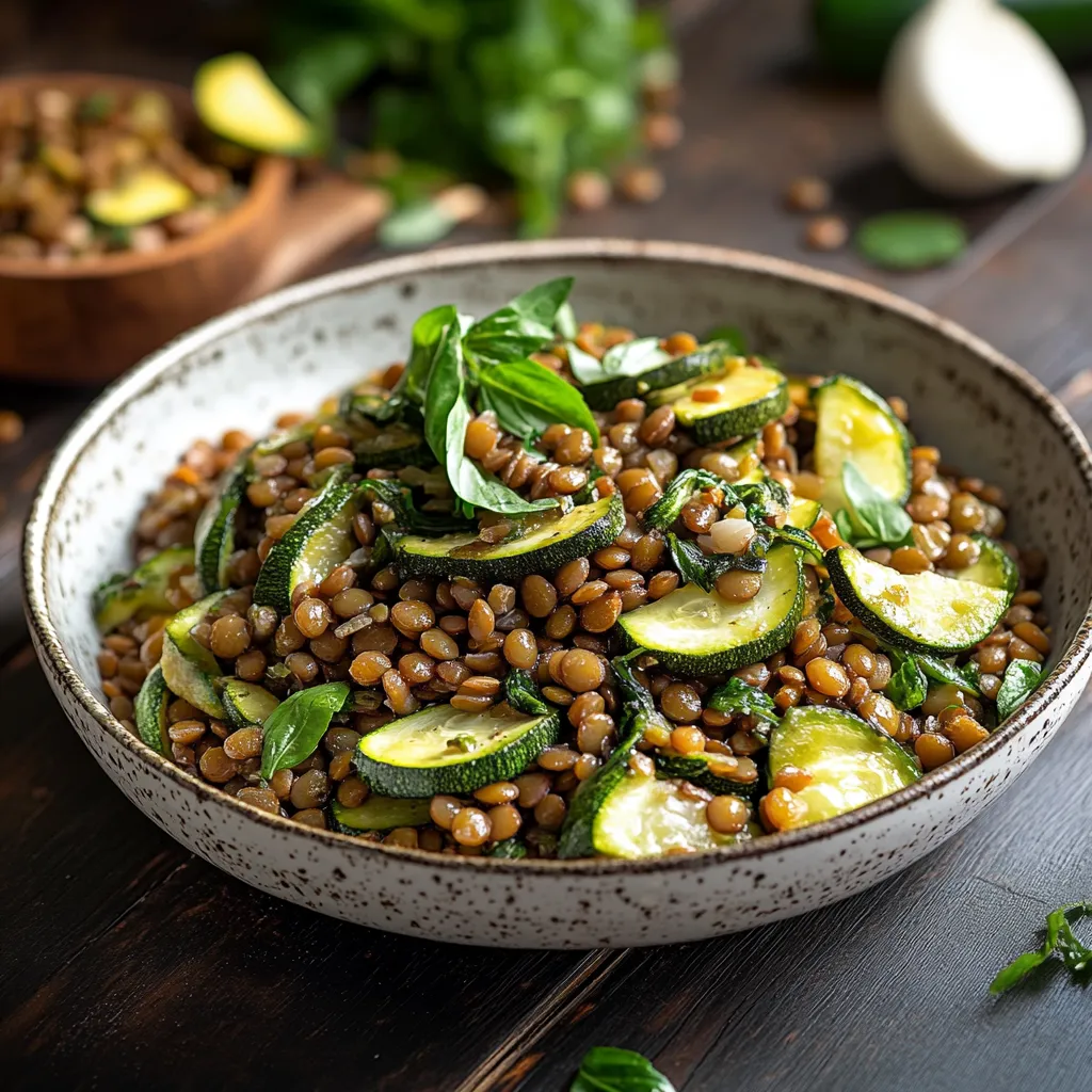 Piatti di verdura con spinaci e zucchini.