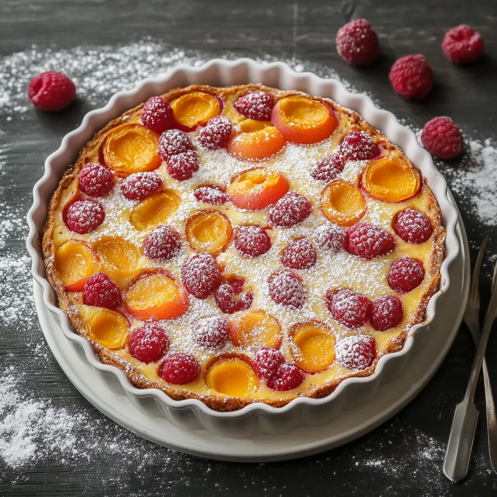 Torta con frutta e zucchero.