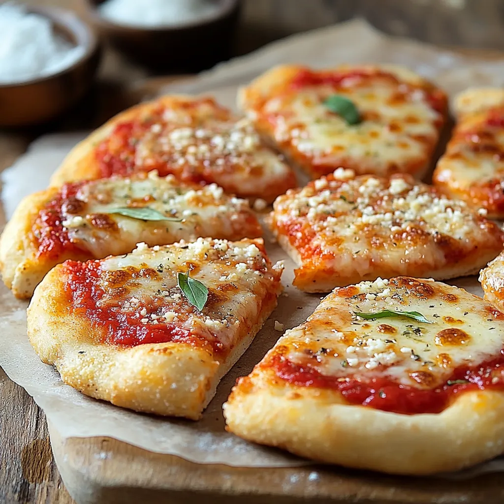 Pizza con sauce e formaggio.