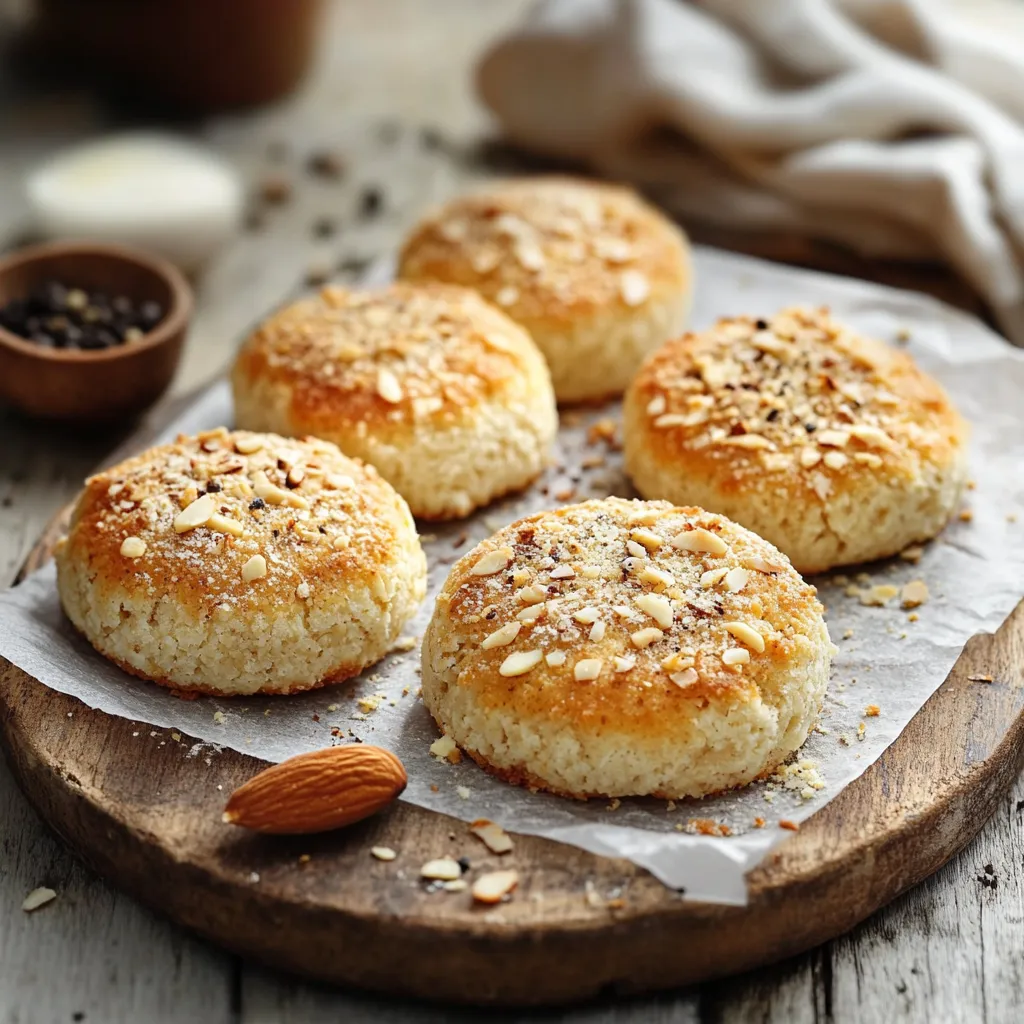 Quattro biscotti con arachidi.