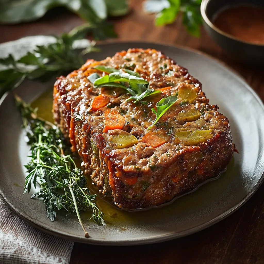 Un piatto di carne con verdure.
