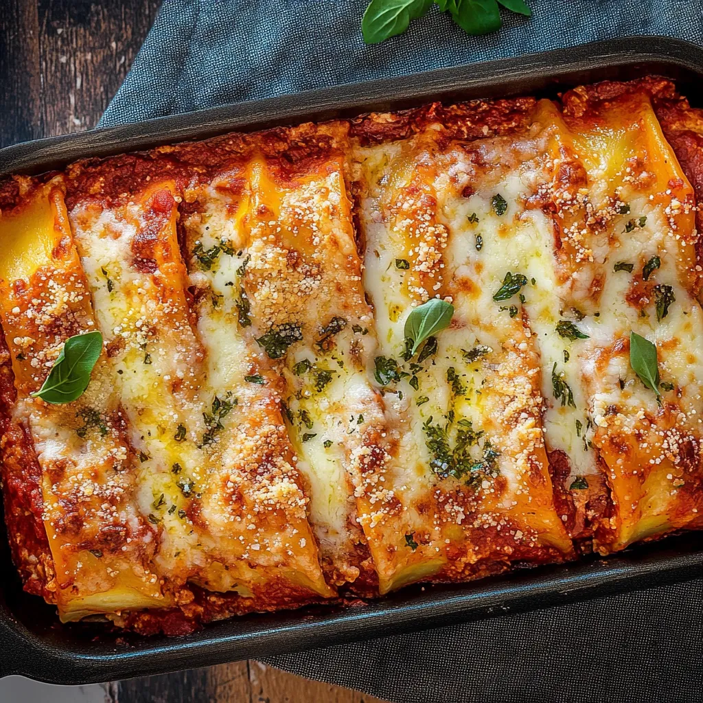 Gustosi rotolini di lasagne con ripieno vegetariano.