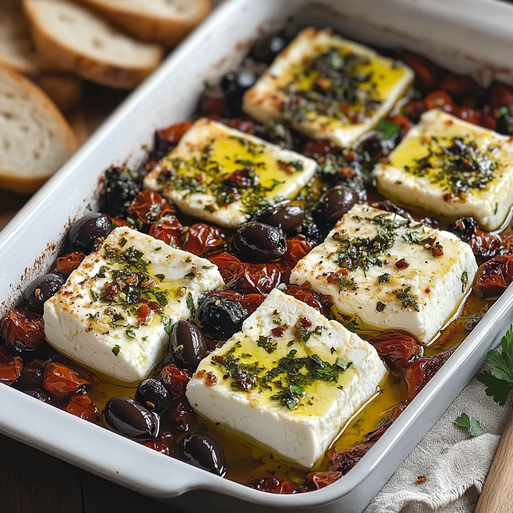 Un piatto di formaggio con olive e pomodori.