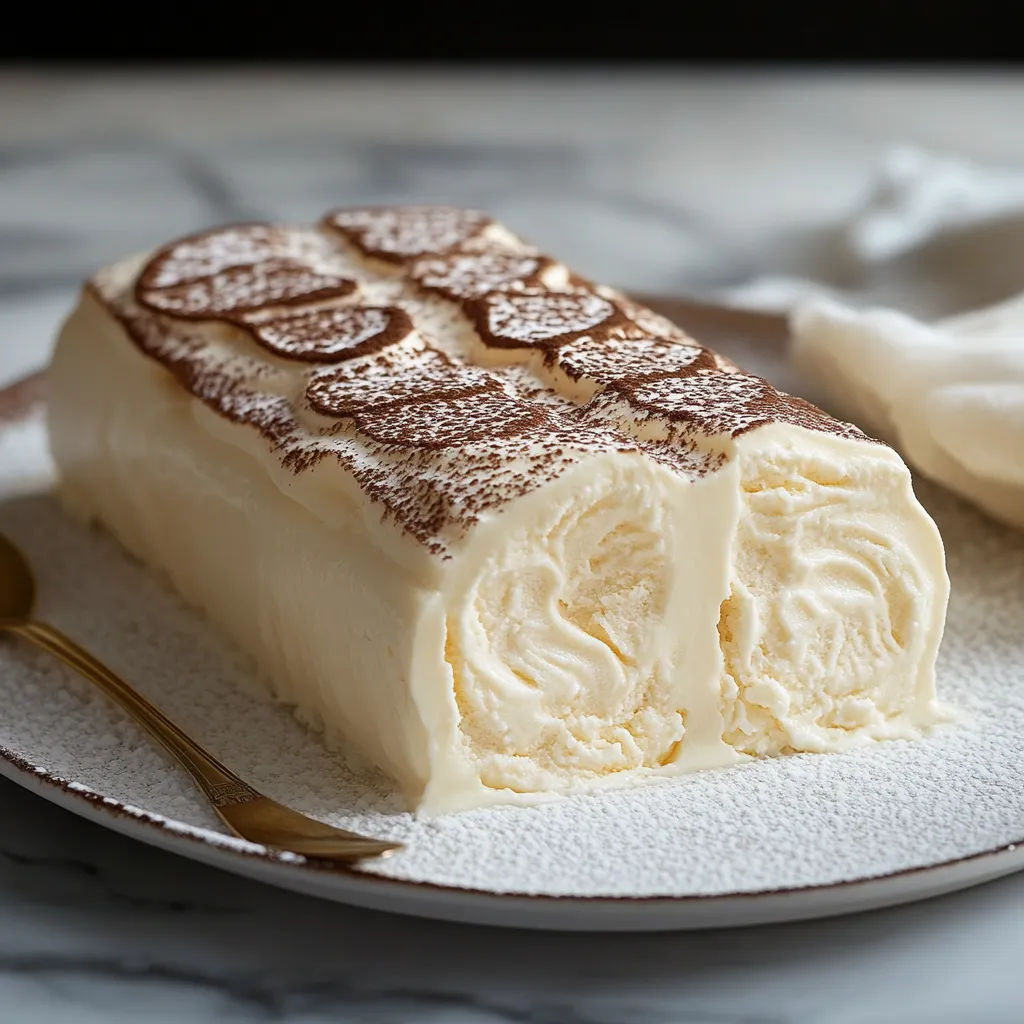 Un dolce a forma di spirale con crema e cioccolato.