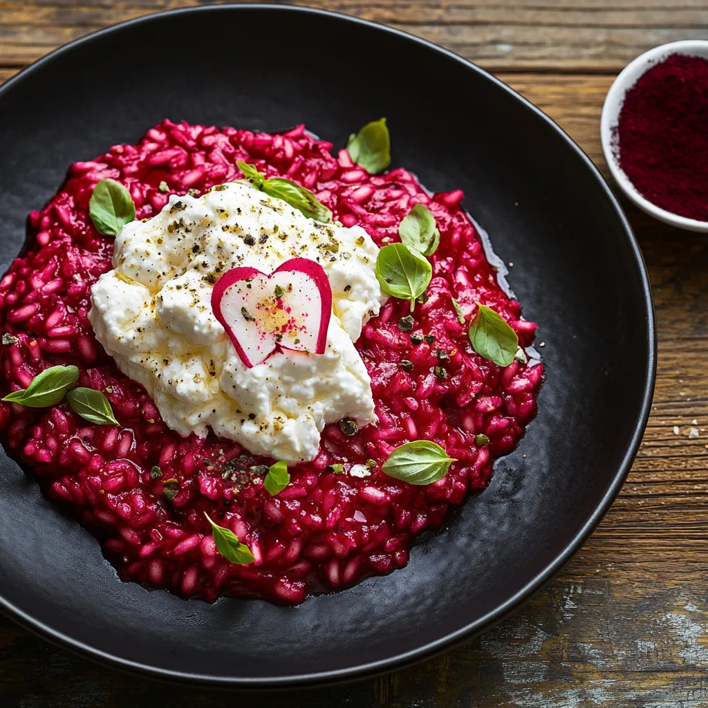 Piatto con riso rosso e crema.