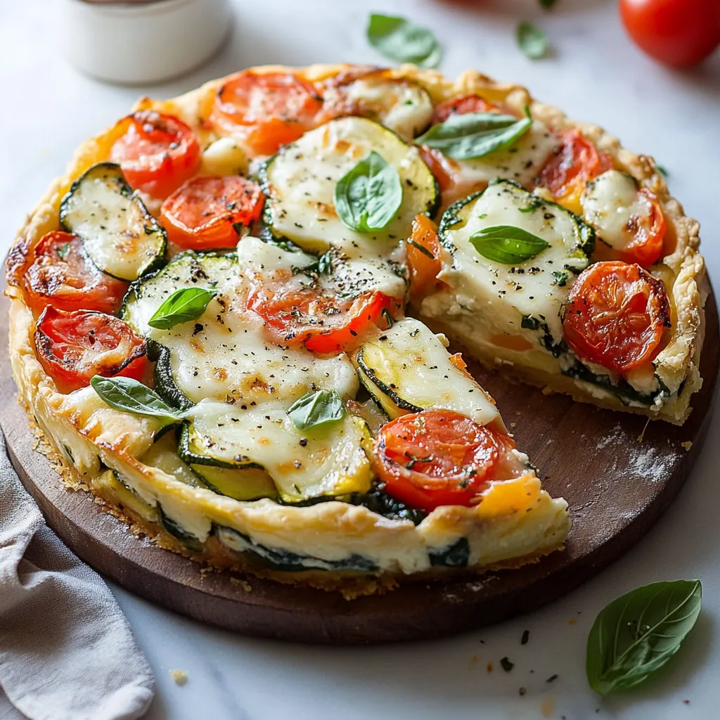 Pizza con verdure e formaggio.