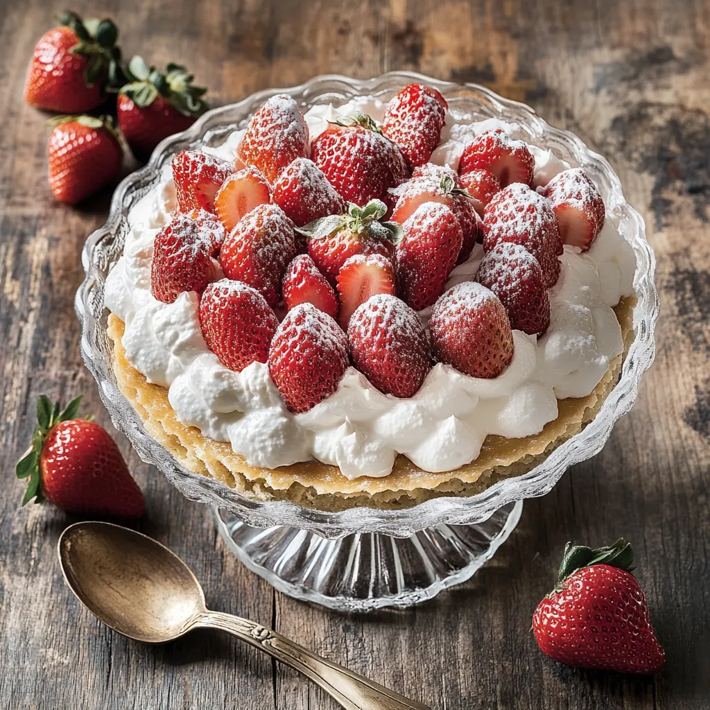 Dolce con savoiardi e fragole.