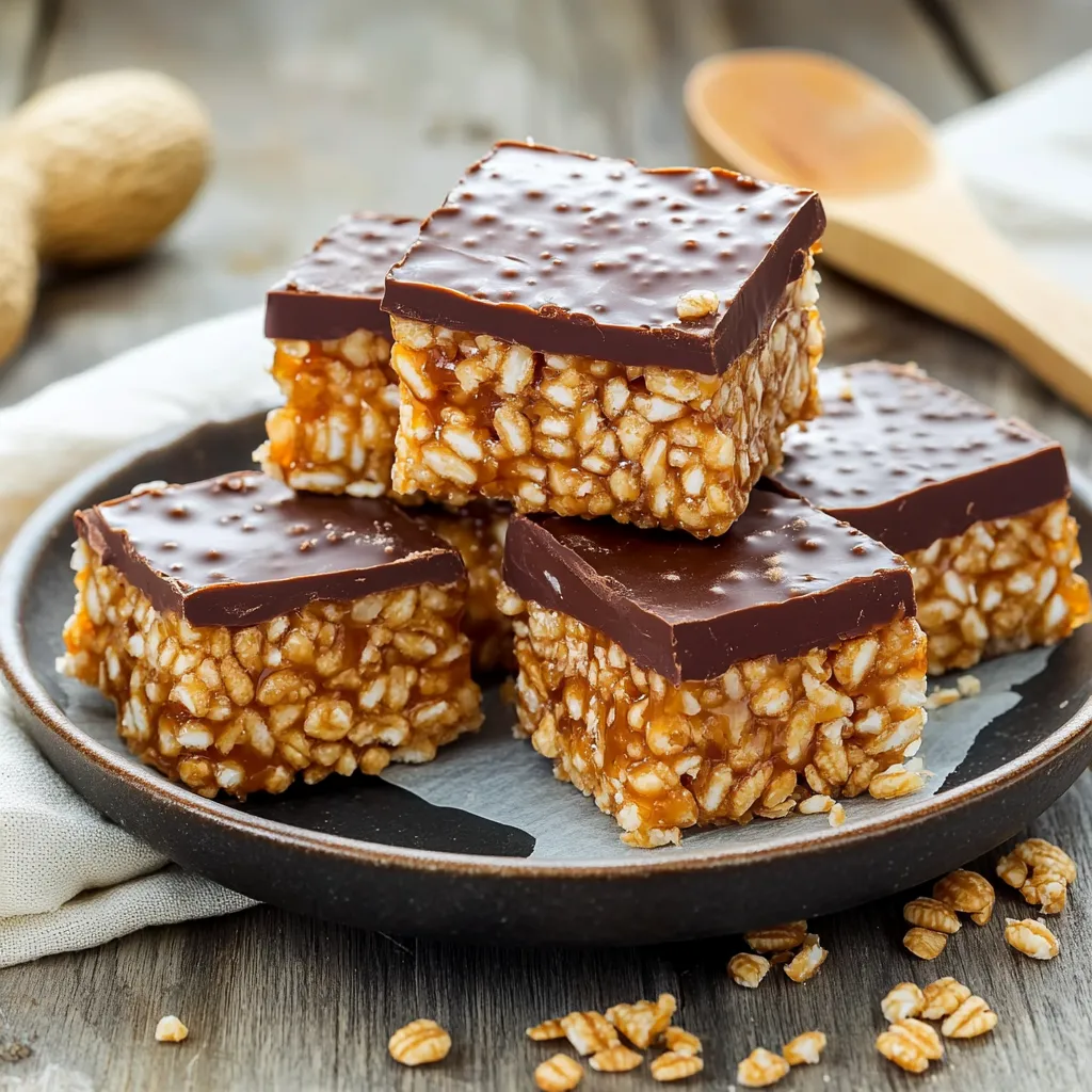 Cubetti di cioccolato con granella di riso.