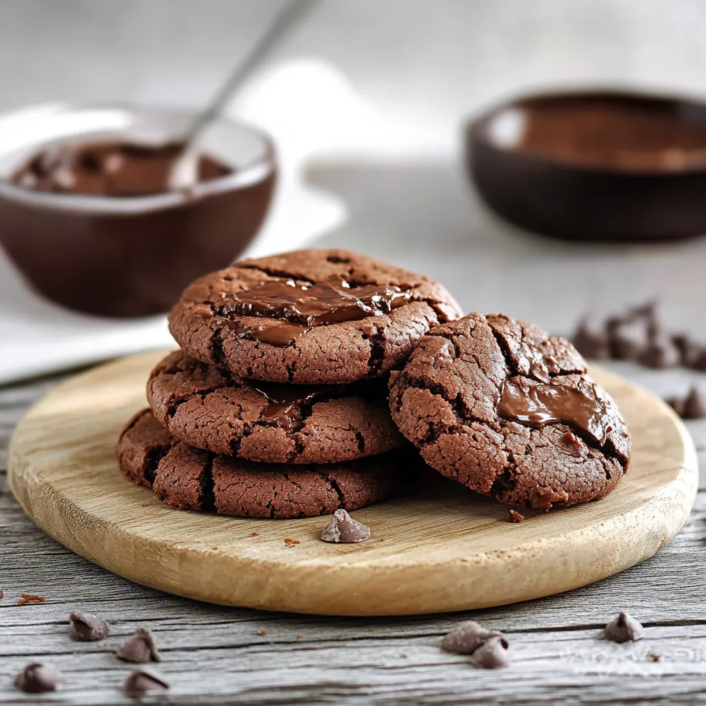 Un delizioso piatto di biscotti al cioccolato.