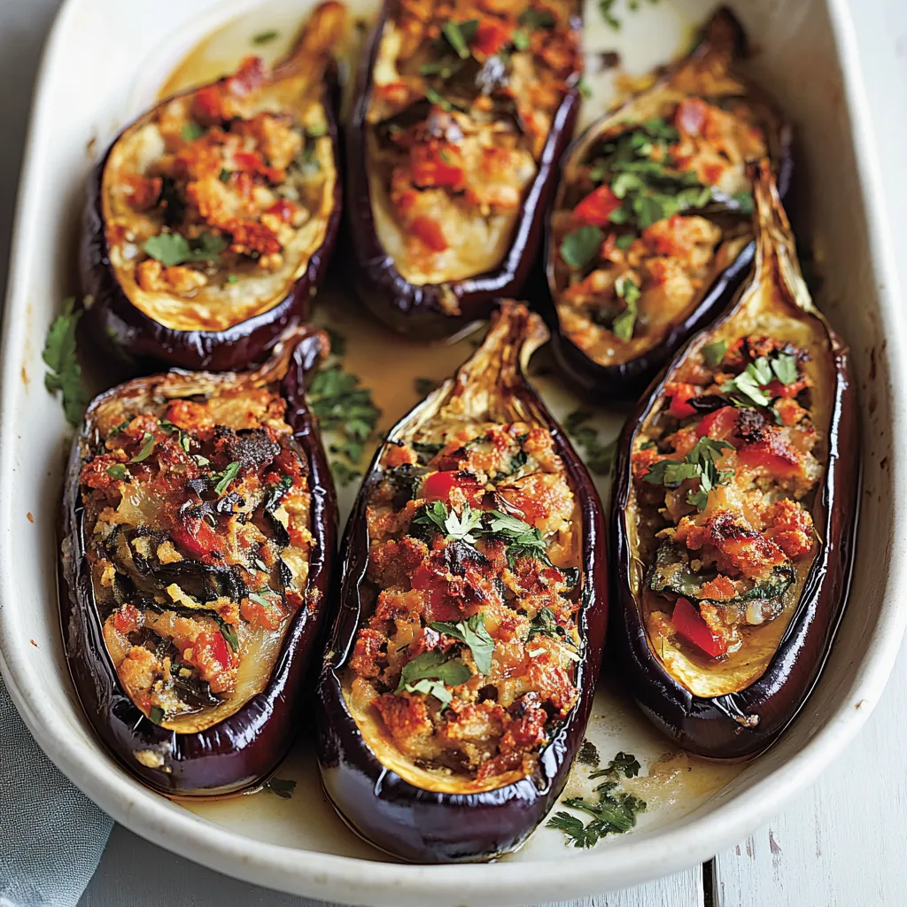 Piatti di melanzane con verdure.