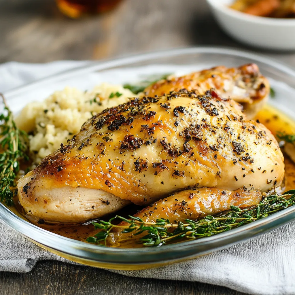 Piatti di pollo con patate e verdure.
