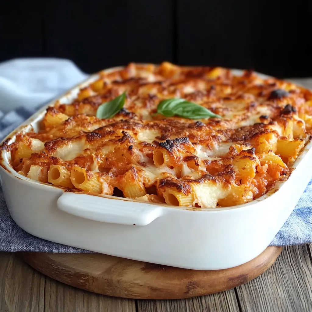 Pasta al forno con verdure.
