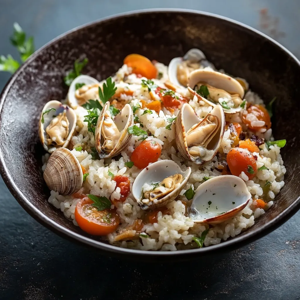 Riso con carne e verdure.