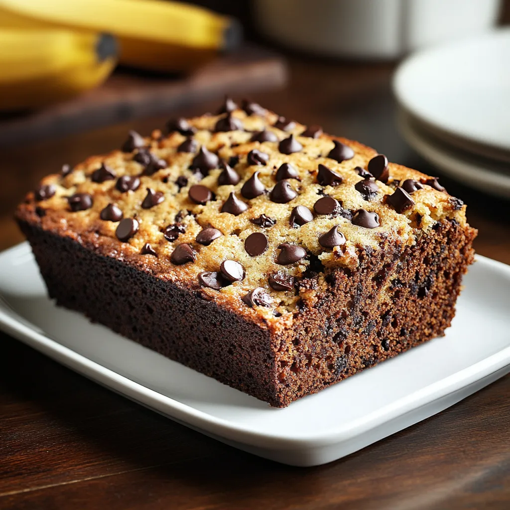 Pane alla banana e cioccolato.