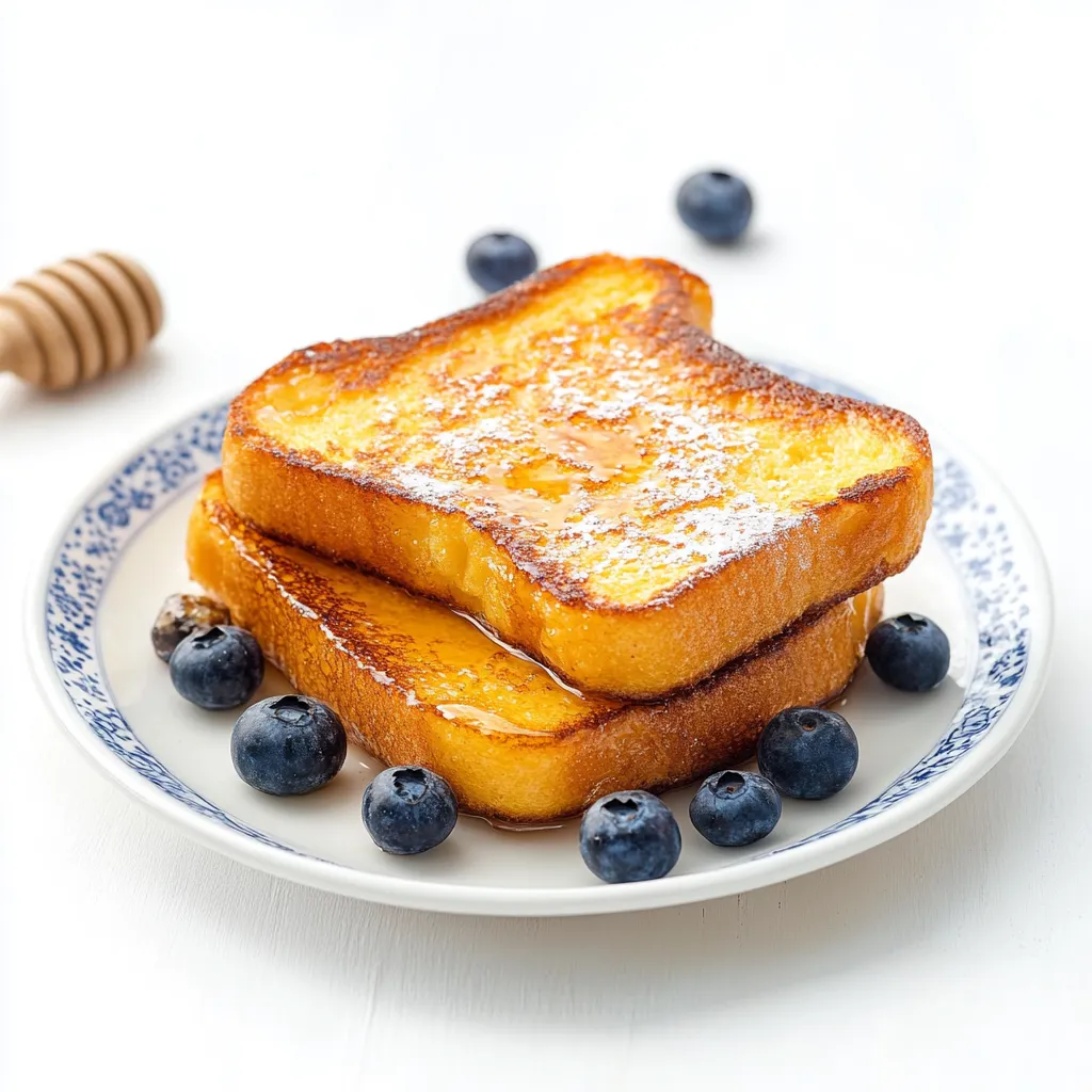 Fette di toast dorato con frutta fresca e miele.