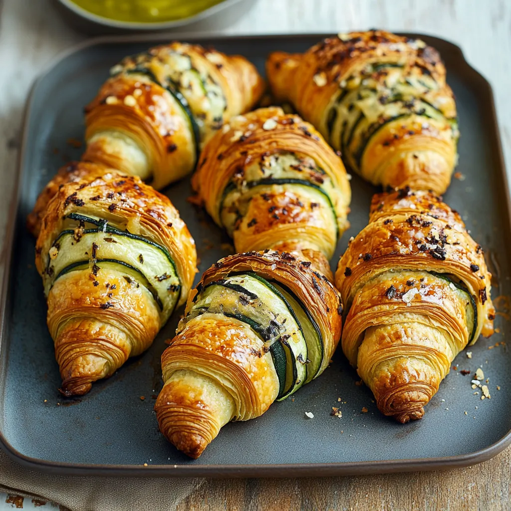 Quattro cornetti salati con verdure.