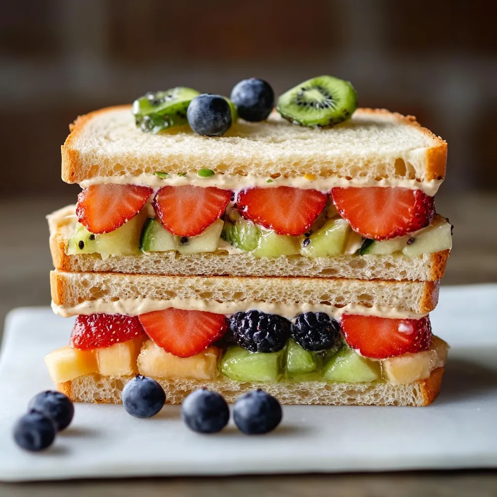 Pane soffice con crema e frutta fresca.