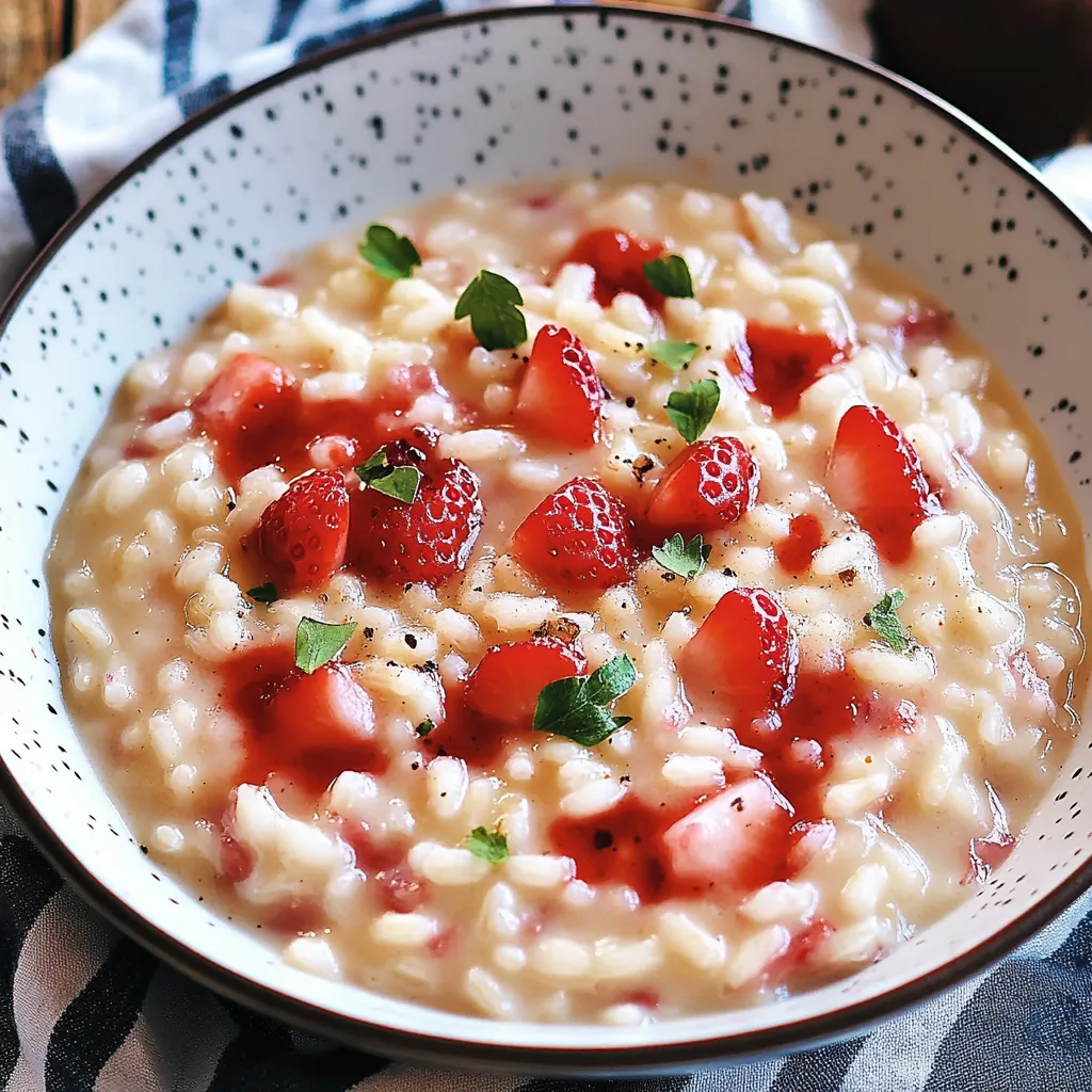 Un piatto di riso con frutta e erbe aromatiche.