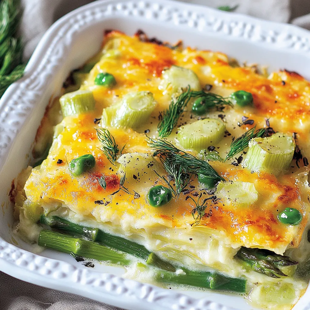 Piatto di pasta con verdure e formaggio fuso.