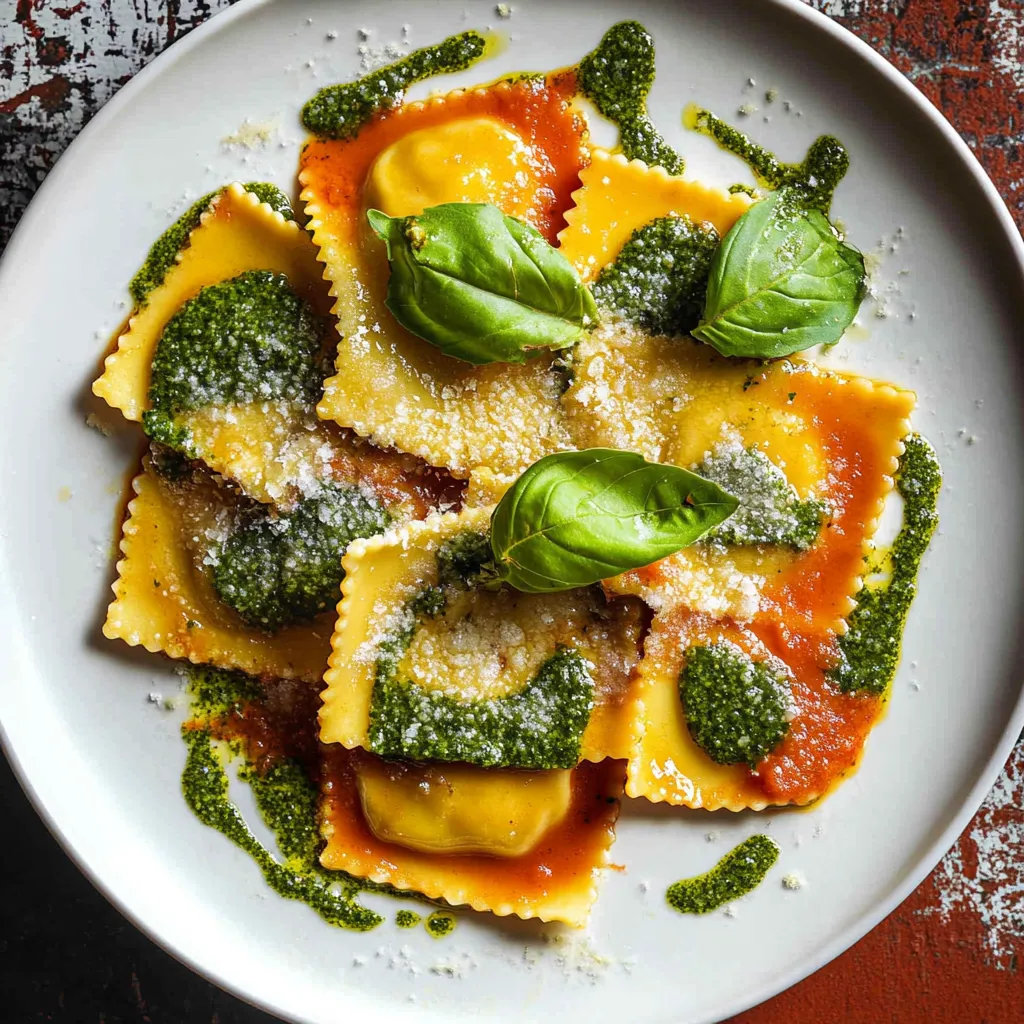 Pasta fresca colorata e formaggio.