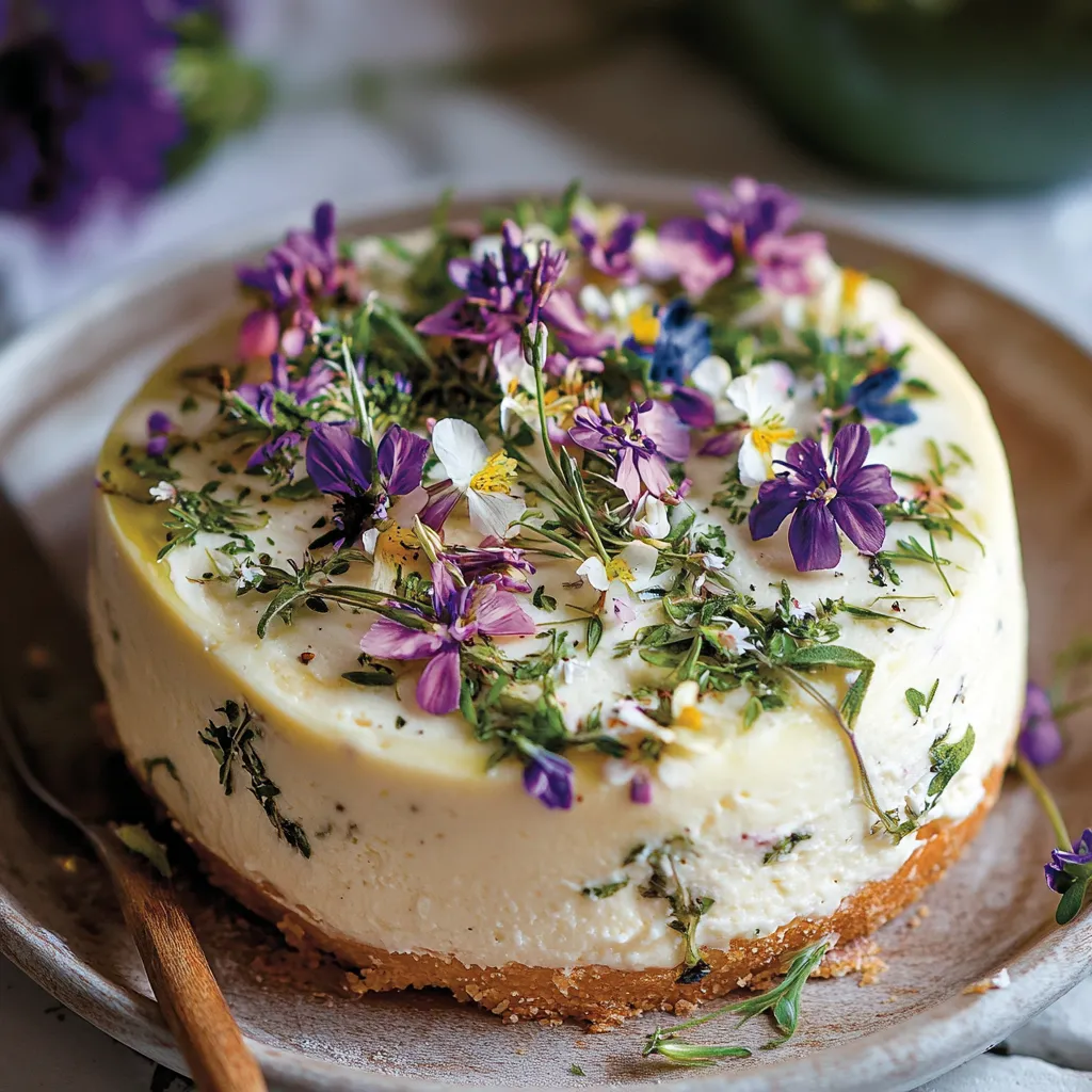 Torta decorata con fiori e semi.