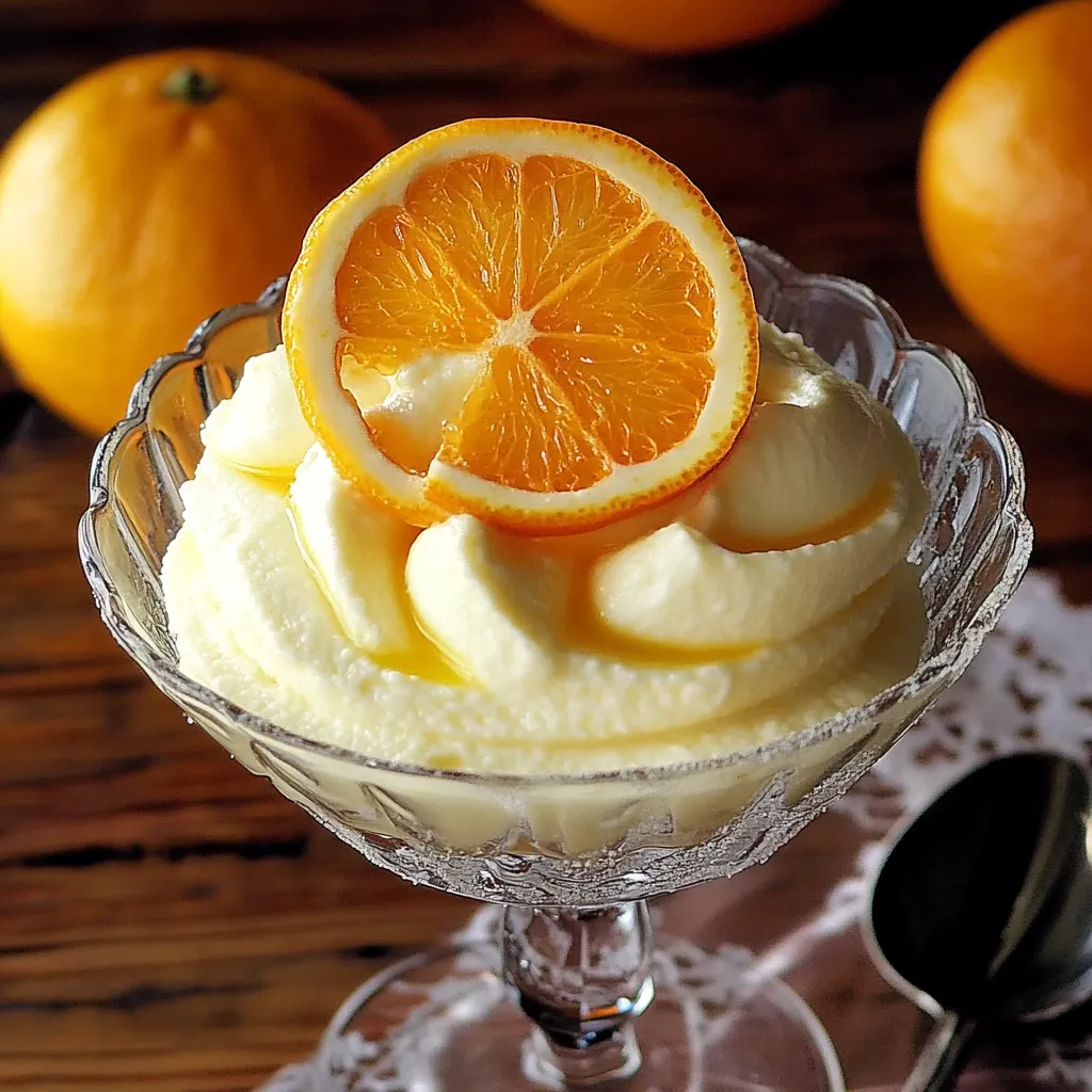 Piccola coppetta con crema chiara e un tocco giallo al centro.