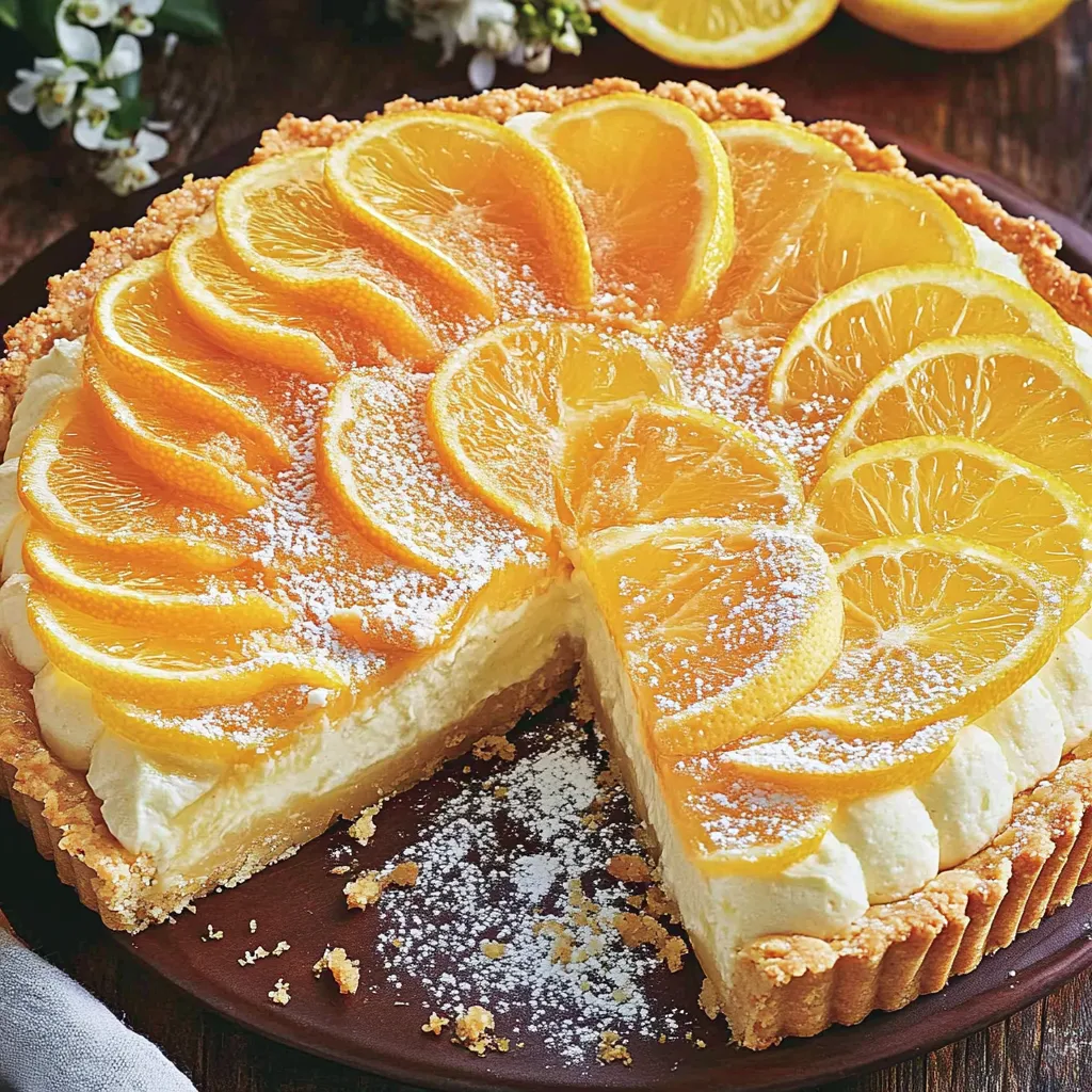 Torta con crema e frutta.