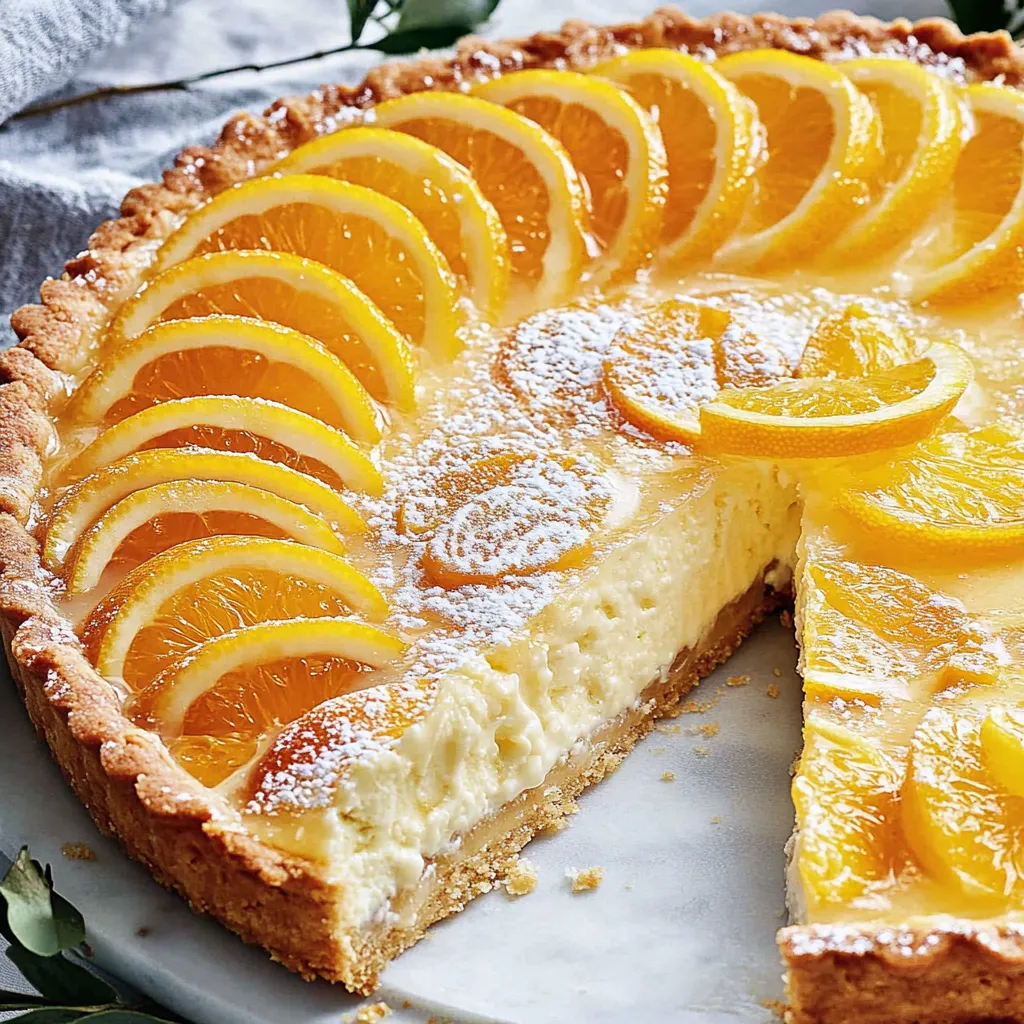 Torta con zucchero a velo e agrumi.