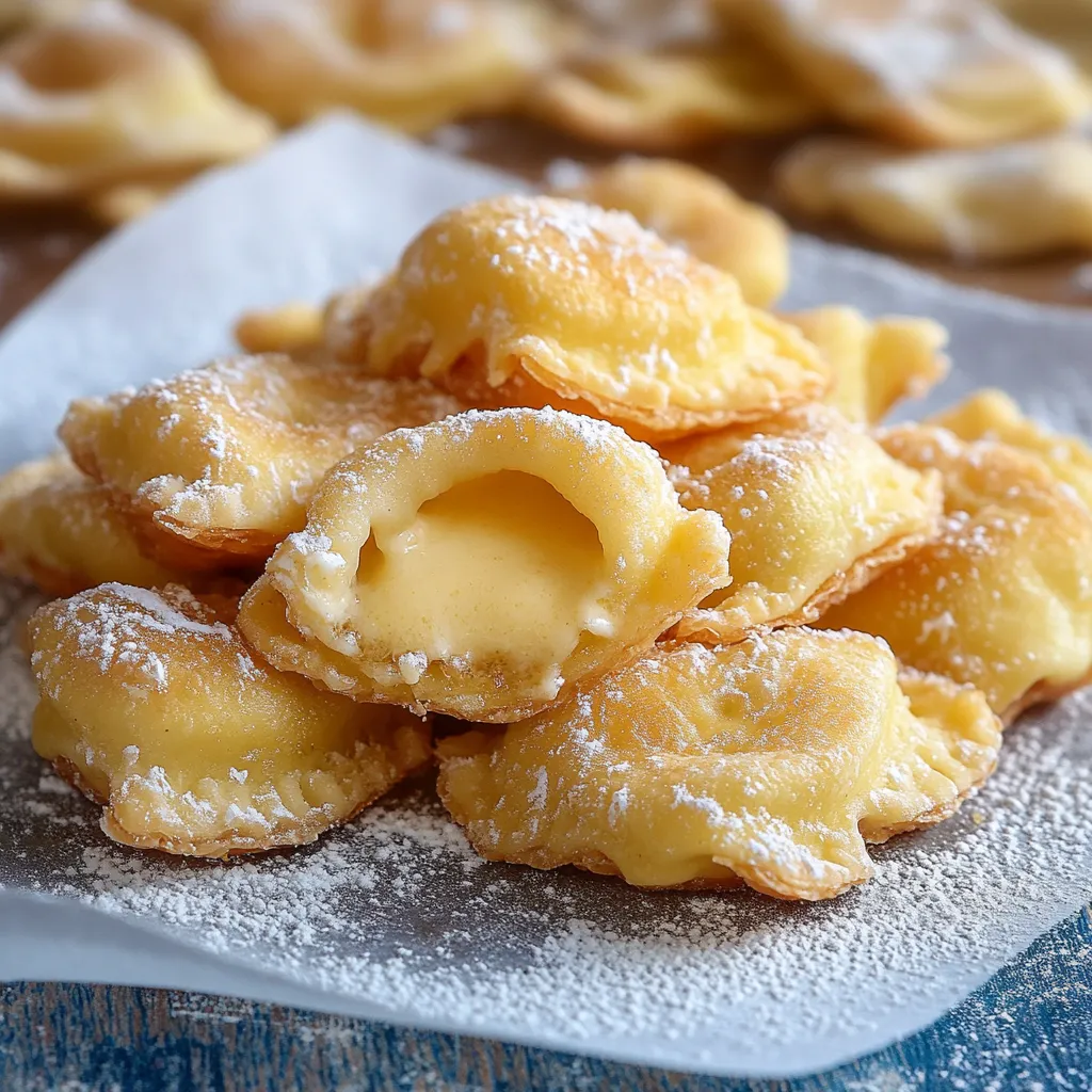 Dolcetti fritti con pasta morbida e zucchero.