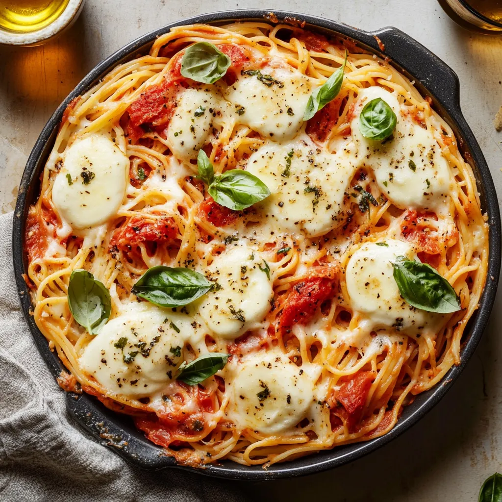 Pasta con ricotta e basilico.