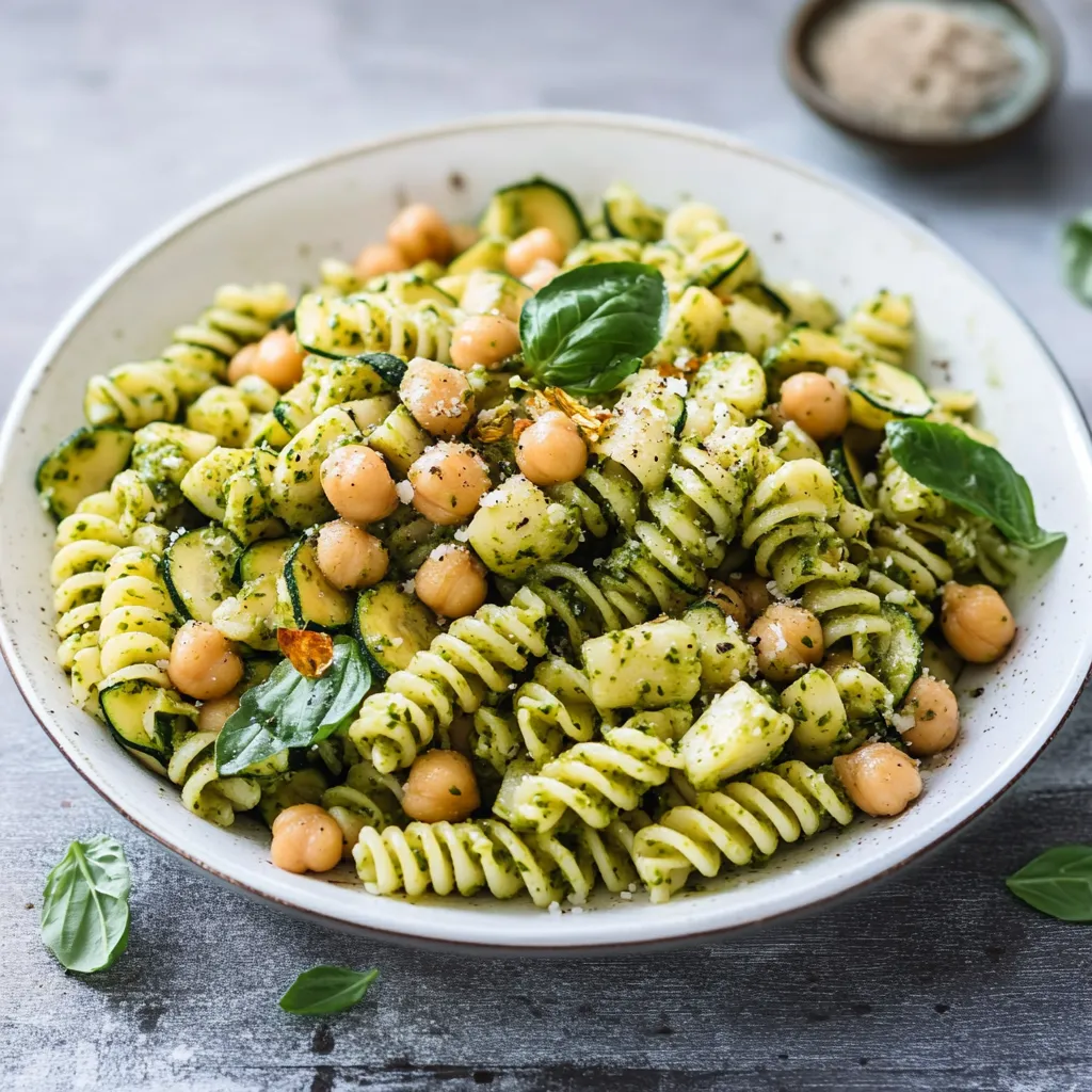 Pasta con verdure fresche e semi.