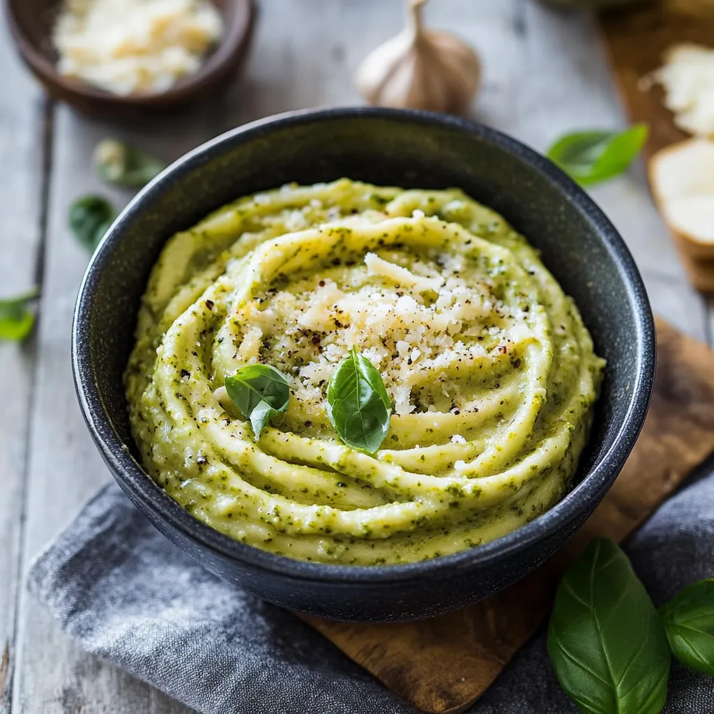 Una ciotola di pasta con erbe e formaggio.