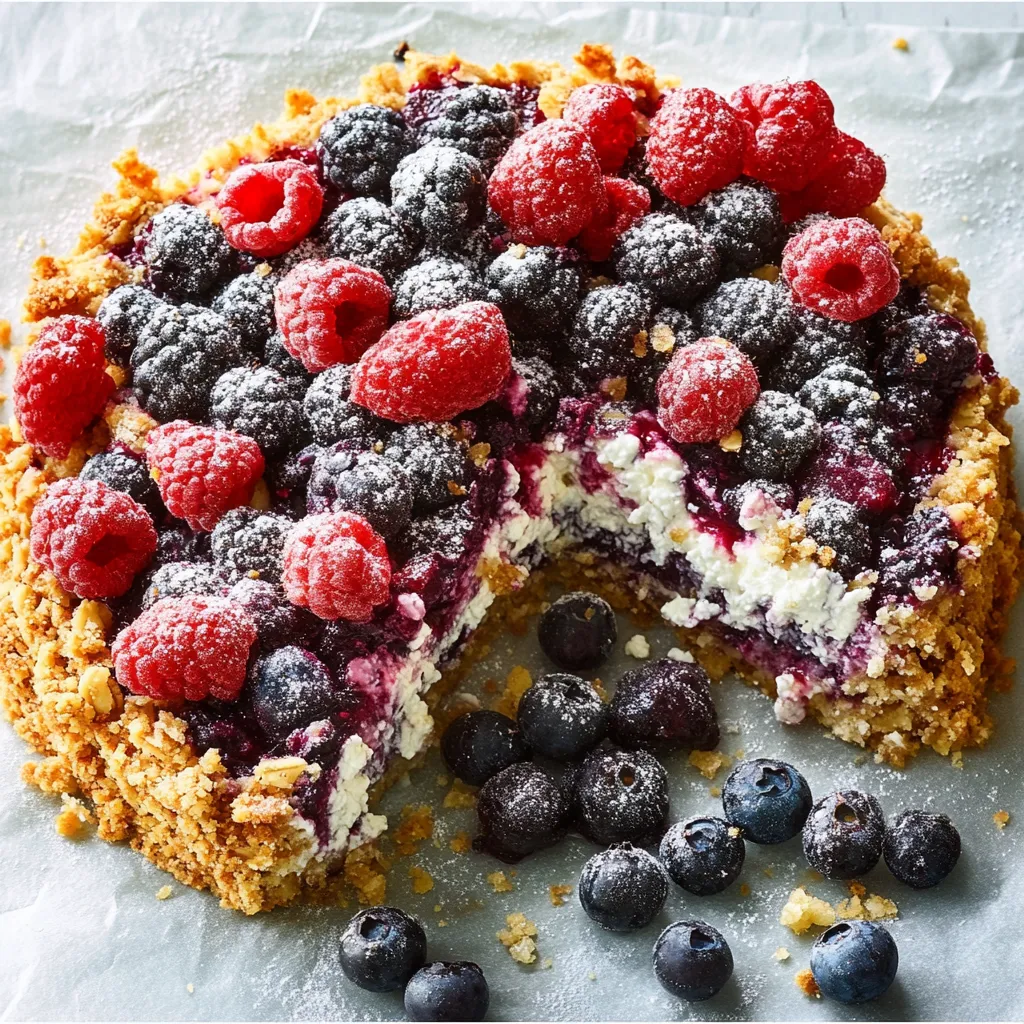 Un dolce con frutta e crema.