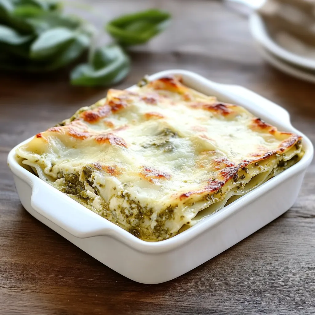 Teglia di lasagne con verdure e formaggio filante.