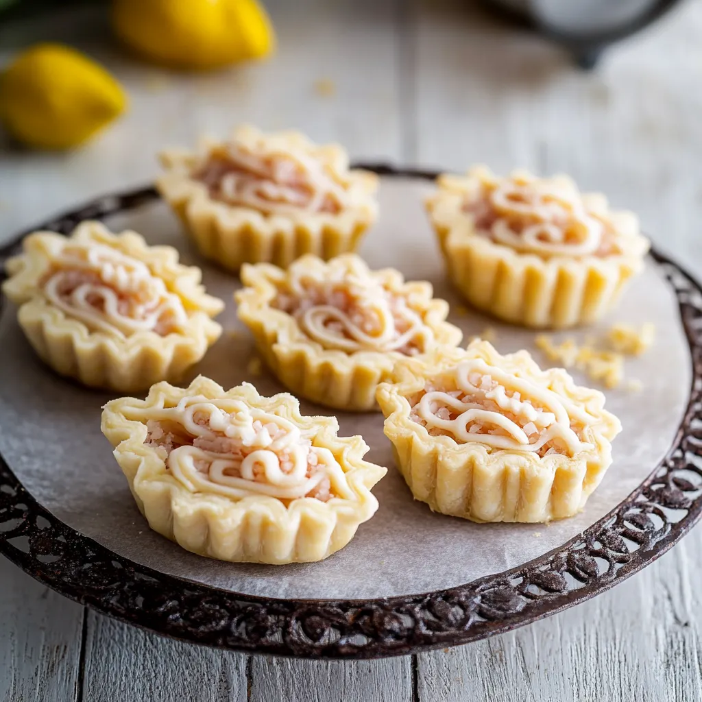 Quattro sfiziose barchette farcite con crema e pistacchi verdi.