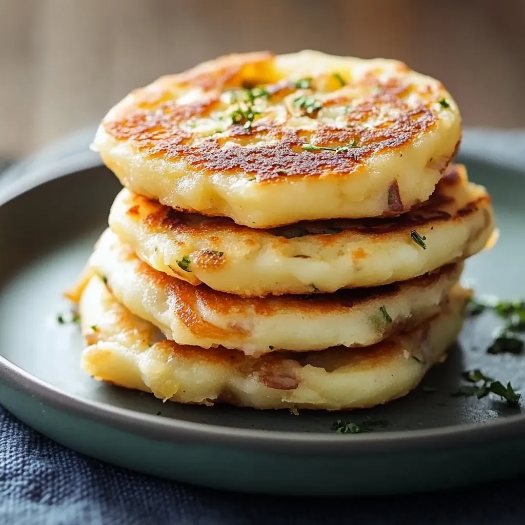 Frittelle di patate su una tavola apparecchiata.