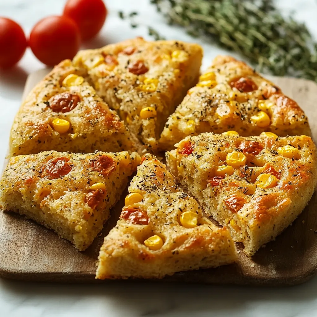 Focaccia con verdure e carote.
