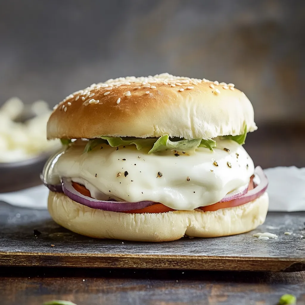 Panino con mozzarella e patate.