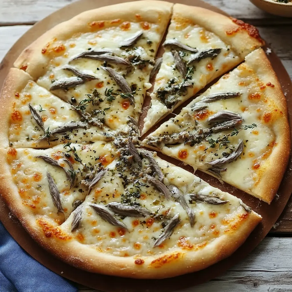 Una focaccia con verdure e formaggio.