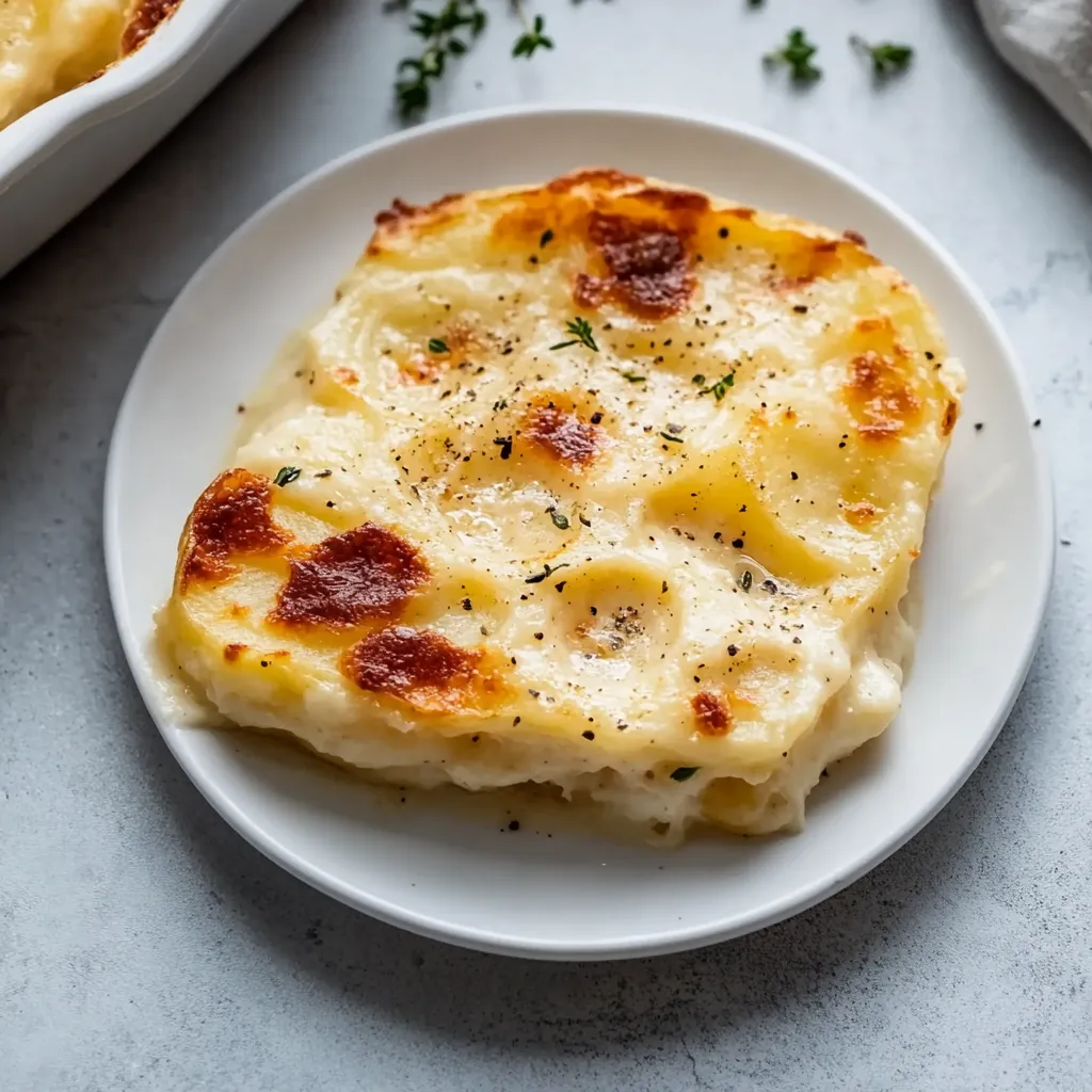 Patate al forno cremose con speck affumicato.