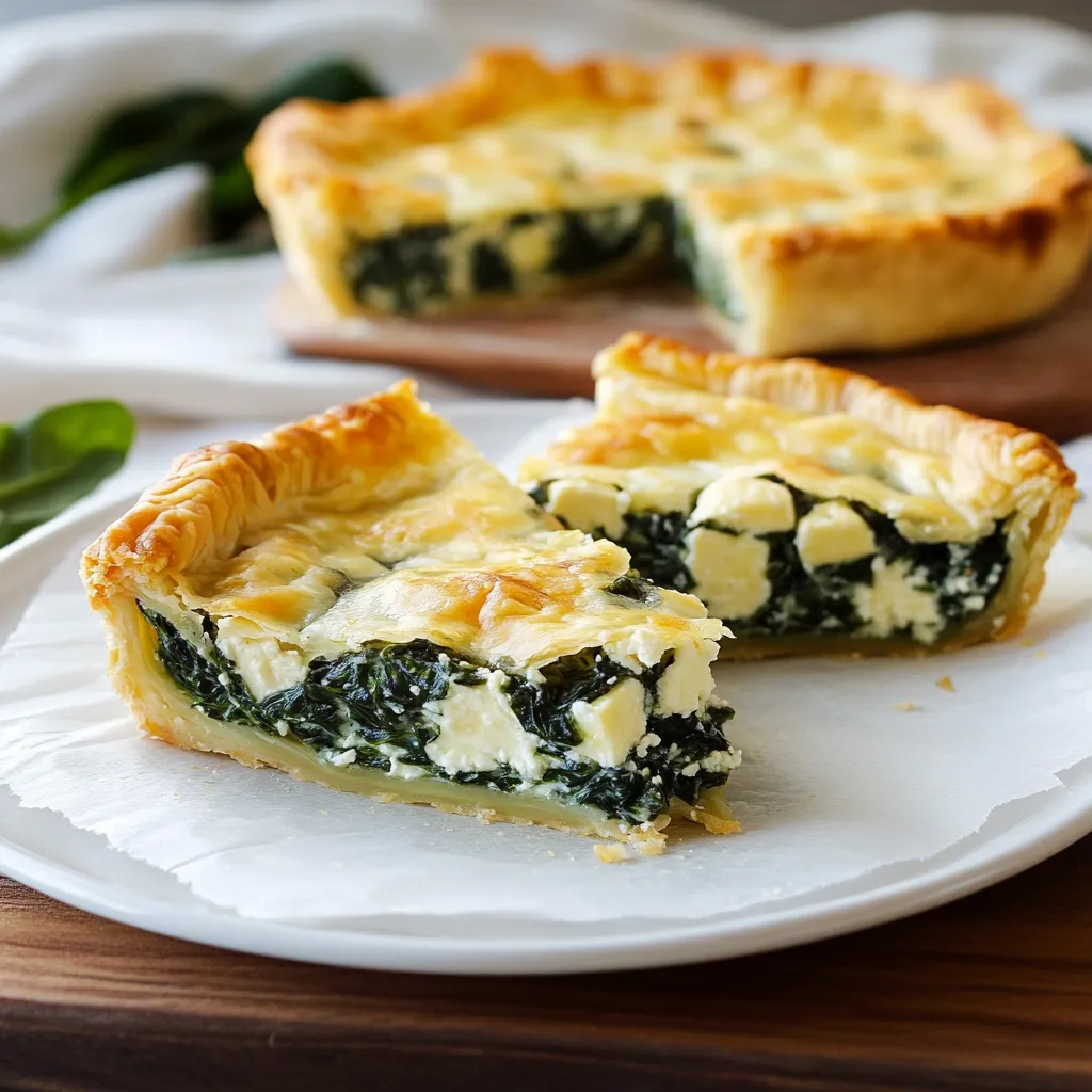 Fetta di torta salata verdure e formaggio.