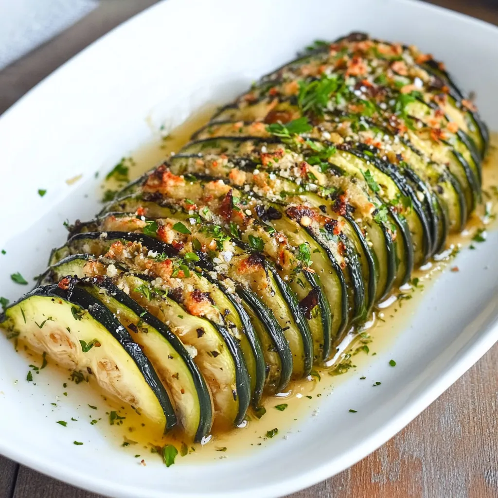 Zucchine aromatizzate con sale e erbe.