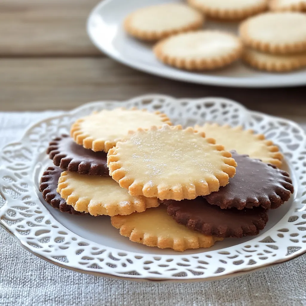 Biscotti e cracker su un piatto.