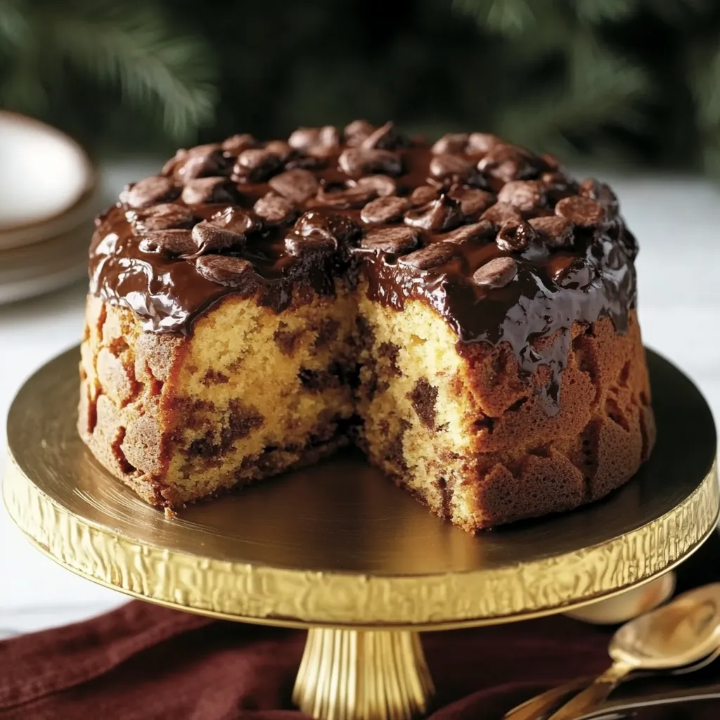 Panettone goloso con crema e cioccolato.